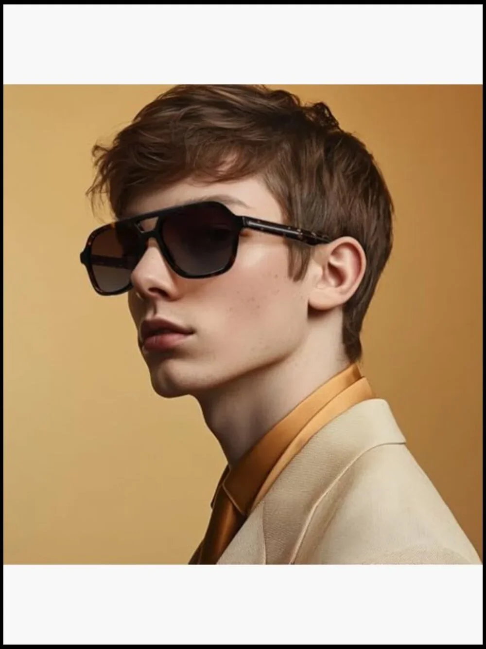 Polarized Aviator Sunglasses with UV400 Protection Acetate Frame